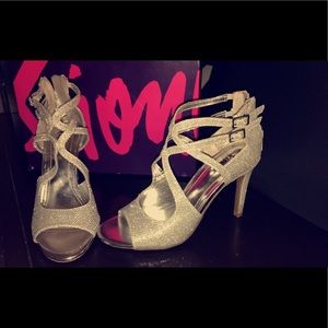 Silver Sparkle Heels